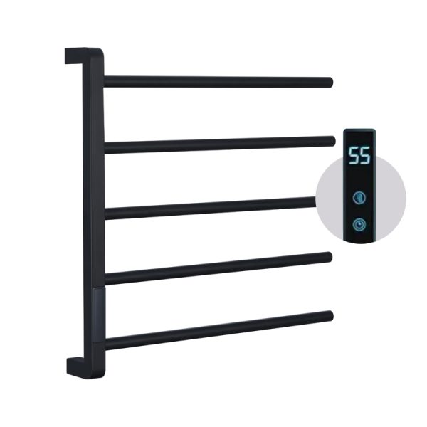 Electric Wall-Mounted Towel Warmer Rack Stainless Steel Heated Towel Rack for Bathroom