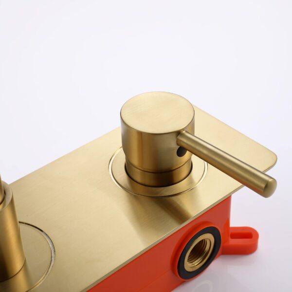 Elegant Bathroom Design Royal Long Spout Brushed Gold Brass Wall Mount Faucets - Image 5