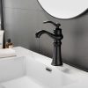 European Wash Basin Faucet Matte Black Brass