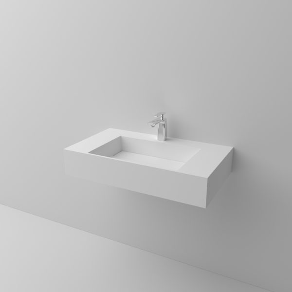 Exquisite Wall-mounted Basin, White Acrylic Basin, Easy to Clean and Durable