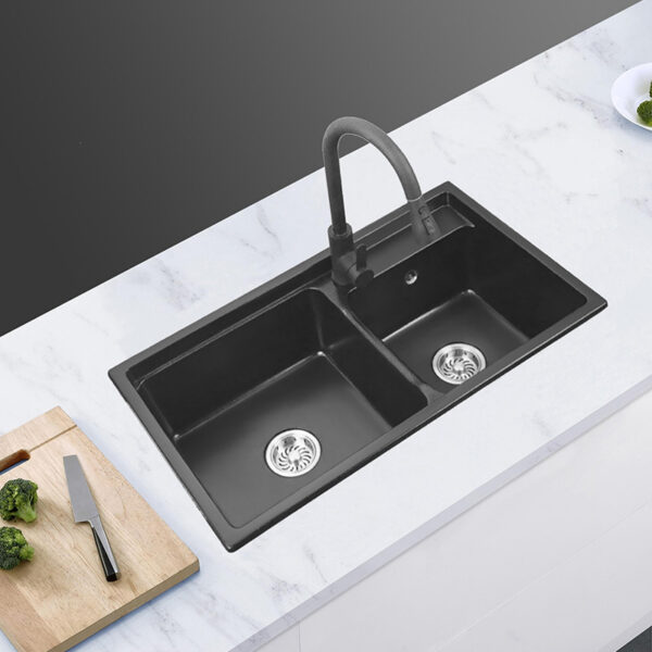 Factory Direct Kitchen Workstation Double sink Black nano Stainless Steel Kitchen sink