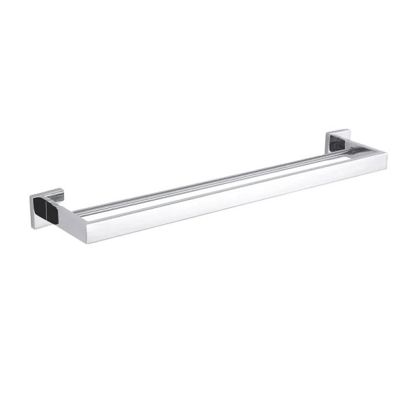 Factory Direct Sale Wall Mounted Brushed Stainless Steel Decoration Design Metal Bathroom Single Towel Rack