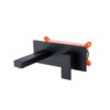 Factory Faucet Quality Supplier Wall Mount Basin Faucet Single Handle Black Bathroom Faucet 1