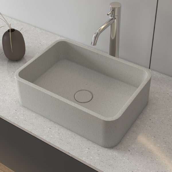 Factory Solid Surface Concrete Wash Basin Stone Modern Bathroom Sink