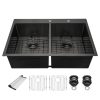 Factory Wholesale Black Double Bowl Kitchen Sink