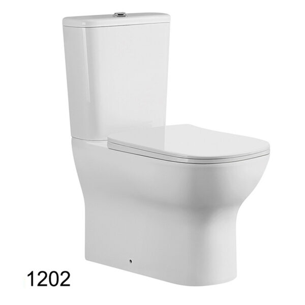 Factory Wholesale Ceramic Toilets White Color Sanitary Wares 2 Piece Toilet Water Closet Toilet MP A 1202