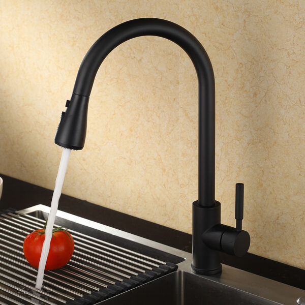 Faucet manufacturer batch kitchen faucet pull out matte black kitchen faucet with hose 1