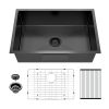 Fregadero Handmade Sink Undermount Single Bowl Black