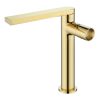 Gold Bathroom Sink Faucet Deck Mount Solid
