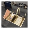 Golden Nano Whale Flying Rain Waterfall Stainless