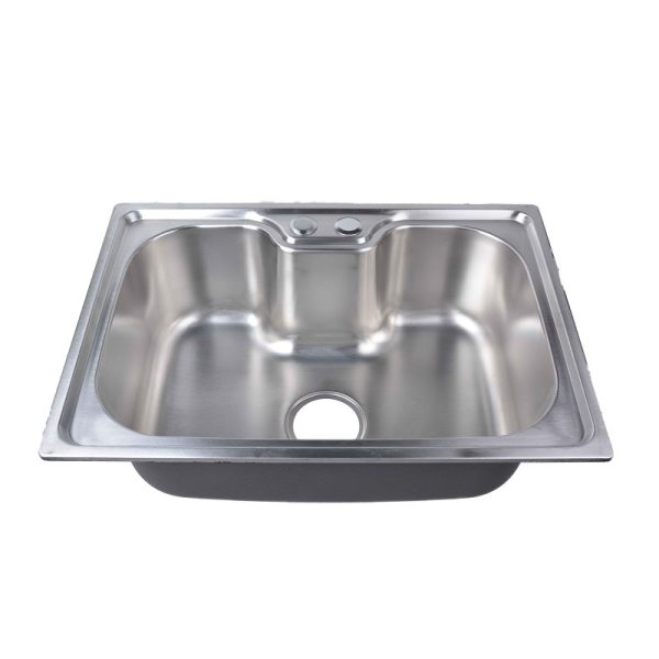 Good Quality Stainless Steel Handmade Kitchen Vegetable Washing Basin Single Bowl Above Counter Kitchen Sink