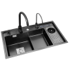 Handmade Large Black 304 Stainless Steel Single