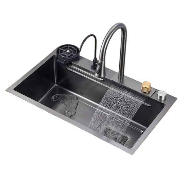 Handmade Stainless Steel SS304 Cup Washer Easy Installation Kitchen Sink Welding Water Fall Flying Rain Basin for Home Kitchen