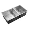 Handmade Stainless Steel brushed Nano Sink No Fading Double Bowl Undermount Kitchen Sink MP KS 008 2