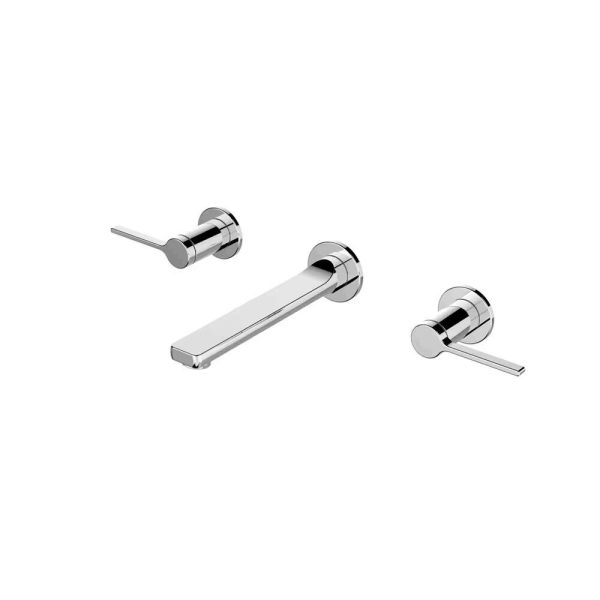 High Quality 3 Hole Antique Brass Wall Mounted Bathroom Basin Mixer Chrome Concealed Basin Tap