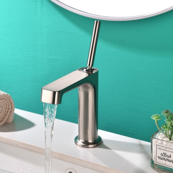 ⁦Wholesale High Quality Single Handle Bathroom Faucet Mixer Vanity Copper Sink Water Tap Faucet For Bathroom⁩ - الصورة ⁦11⁩