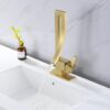 High Quality Brass Washroom Basin Mixer Taps Waterfall Bathroom Basin Faucets 1