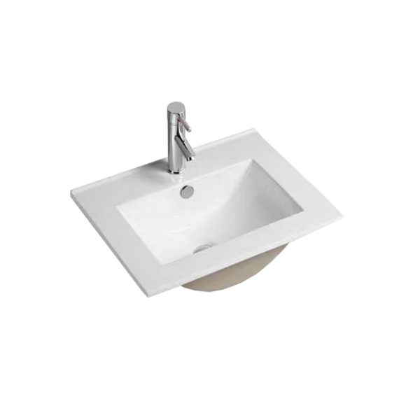 High Quality Factory Art White Bathroom Cheap Single Vanity Shampoo Above Counter Cabinet Wash Basin Sink