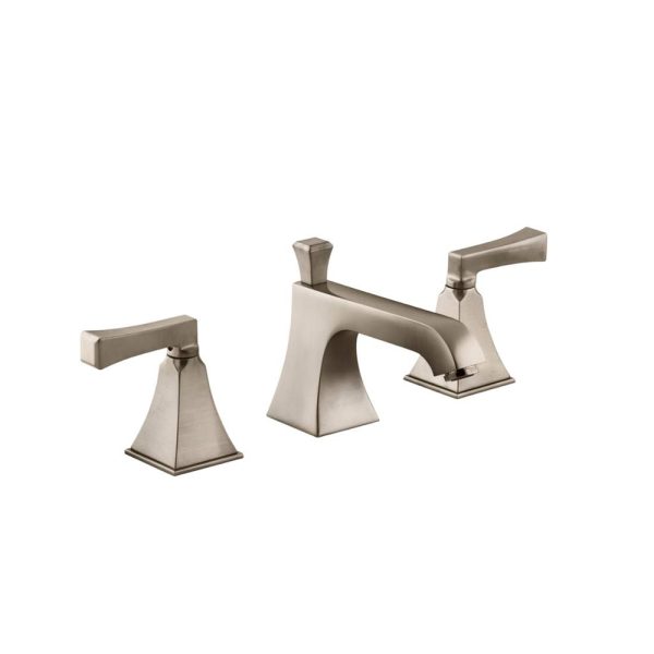 High Quality Modern H59 Brass Dual Handle Brushed Nickel Water Bathroom Tap Copper Basin Faucet