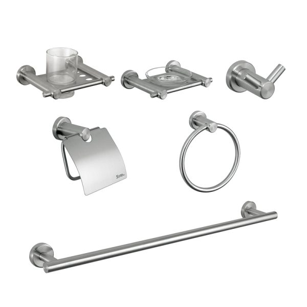 High Quality SS304 Towel Bar 6-10 Piece Luxury Bath Ensemble Easy-to-Use Bathroom Accessories Set for Home or Hotel