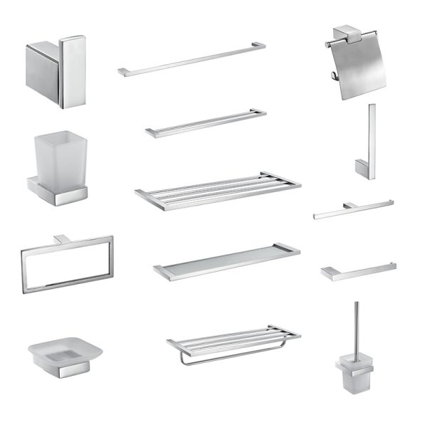 High Quality Sanitary Hardware Wall Mounted Bathroom Accessory Sets Stainless Steel 304 Hardware Set  Washroom Fittings