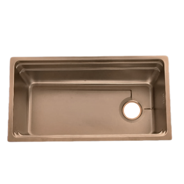 High Quality Single Bowl 304 Stainless Steel Handmade Kitchen Sink Competitive Pricing Undermount Install Drain Competitive
