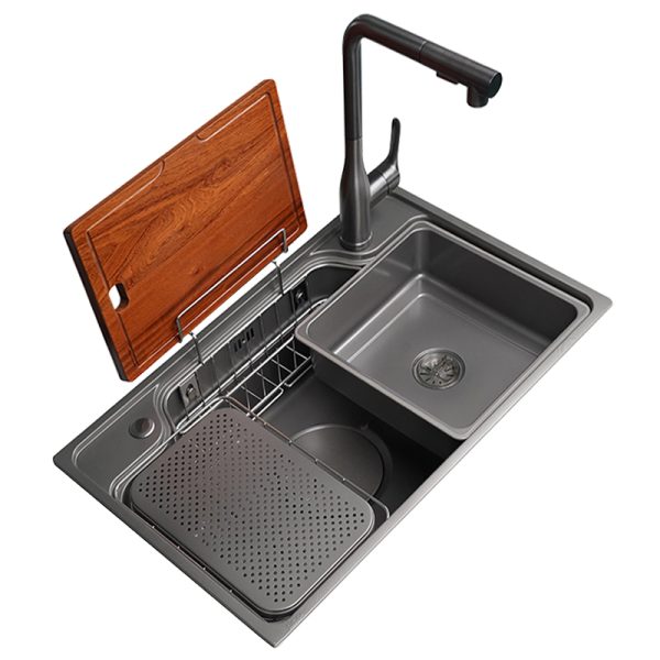 High Quality Stainless Steel Single Bowl Kitchen Sink Durable & Easy to Clean Three Holes for Modern Kitchens Factory Production