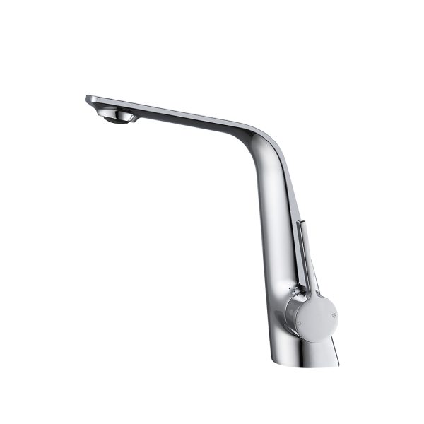 Hot Sale High Quality Chrome Single Handle Basin Mixer Tap Modern Design Solid Brass Bathroom Taps