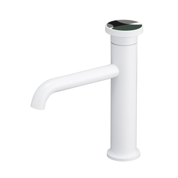Hot Sale High Quality White Lacquer Finish Single Round Handle Bathroom Wash Basin Faucet Basin Taps