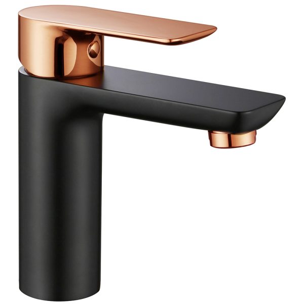 Hot Sale Luxury Basin Faucets Brass Bathroom Faucet in Elegant Black and Rose Gold New Color for Bathroom