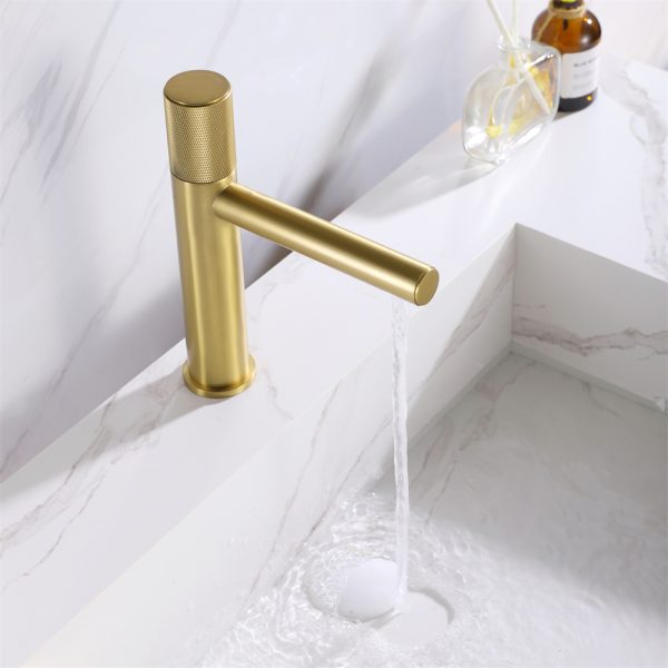 Hot Sale Taps Manufacturer Bathroom Gold Wash Basin Faucet Hot and Cold Water Tap Single Handle Bathroom Faucet