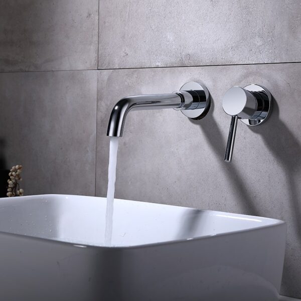 Hot Sales Single Handle Brass Waterfall Wall Mounted Basin Faucets Bathroom Wall Faucet 19 1