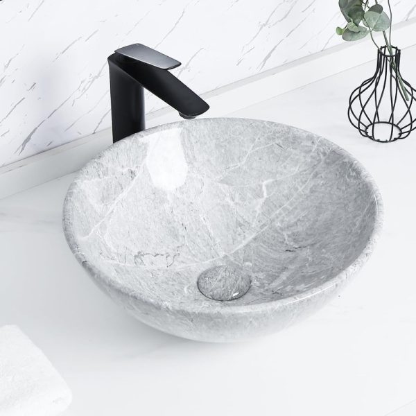 Hot Selling Modern Design Marble Art Hand Wash Basin Easy Clean Above Counter Bathroom Vanity Sinks