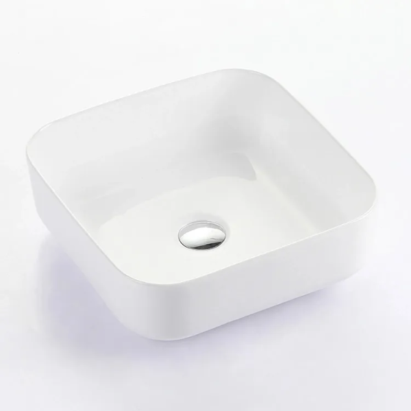Hot Selling Modern Simple Style Above Counter Basin Rectangular square Table Top Hand Wash Sinks for Hotel