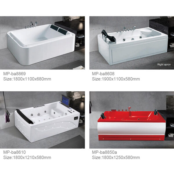 Guangdong Foshan Water Massage Bathtub With Bubble,Whirlpool Acrylic Bathtub With Massage Function