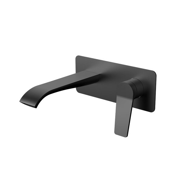 Kaiping Manufacture Matte Black Single Handle Wall Mounted Concealed Basin Faucet for Wall Mixer Tap