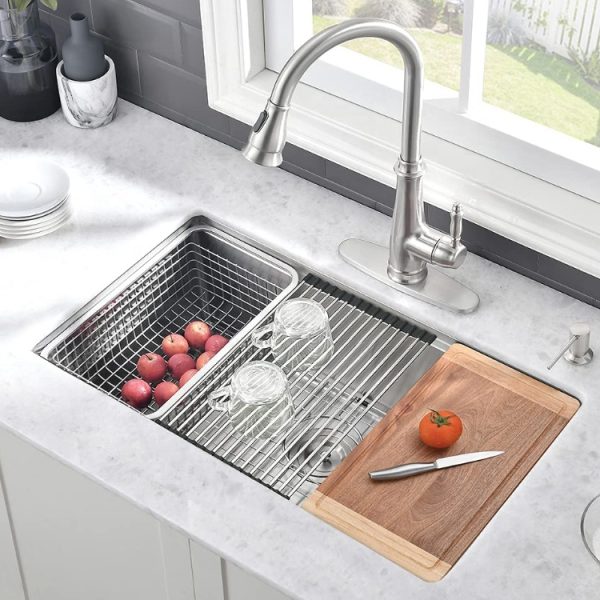 Kitchen Freestand Sink Single Bowl Kitchen Sink Undermount Workstation Kitchen Sink with Accessories