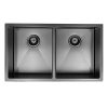 Kitchen Sink Factory Black Stainless Steel Double