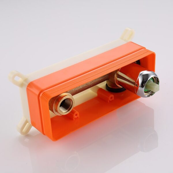 Wholesale Brass Hotel Bathroom Water Tap Single Lever Chrome Embedded Wall Mounted Hot And Cold Basin Faucet - Imej 4
