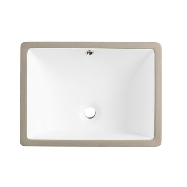 Lavabo Above-Counter Hand Wash Sink Modern Rectangular Ceramic Basin for Home Apartment