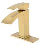 Lead Free Brass Basin Faucet Brush Golden