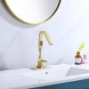 Luxury Basin Mixer Faucet Tap Brushed Gold