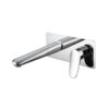 Luxury Brass Wall Mounted Basin Tap Matte Waterfall Concealed Basin Mixer Faucet 4