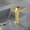 Luxury Brushed Gold Basin Mixer Faucet Brass