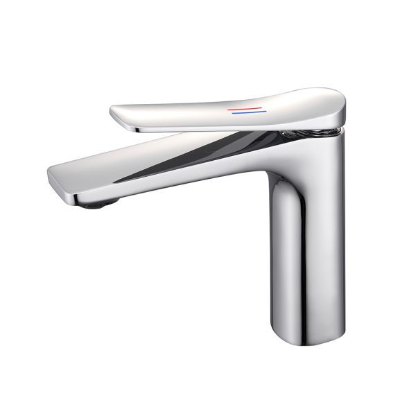 Luxury Design Brass Polished Chrome Hot Cold Mixer Single Handle Wash Basin Faucet Bathroom Taps