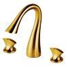Luxury Gold Basin Mixer Faucet 3 Hole