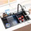 Luxury Modern Black Stainless Steel Kitchen Digital