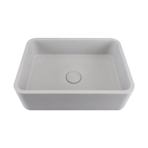 Luxury Modern Rectangular Wash Basin Concrete Bathroom Countertop Stone Basin Sink