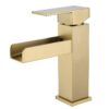 Luxury Unique Design Bathroom Lavatory Basin Gold Waterfall Faucet Mixer 1 1