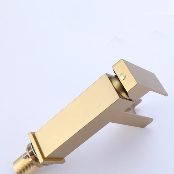 Wholesale Luxury Unique Design Bathroom Faucet Lavatory Basin Gold Waterfall Faucet Mixer – Image 7